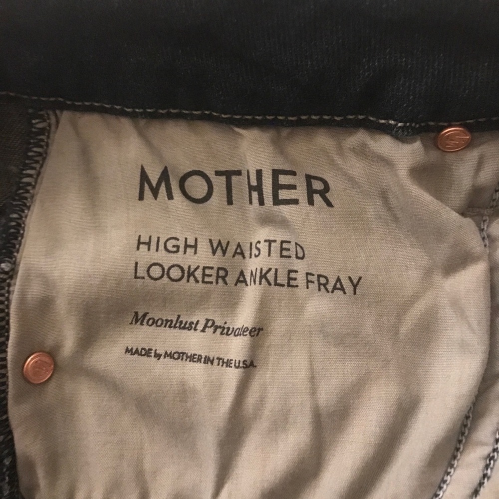 🧡SOLD🧡Mother High Waist Looker Ankle Fray Denim - Picture 6 of 6